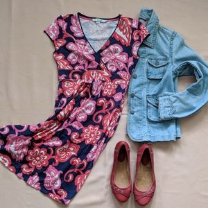 Boden floral jersey dress petite